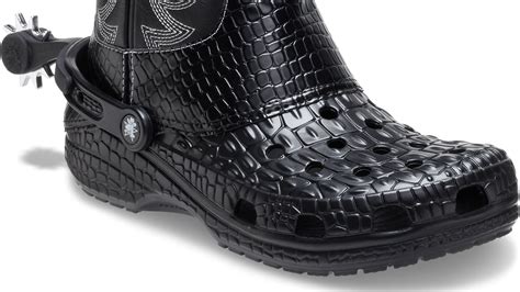 cowboy crocs|There are cowboy boot Crocs now 